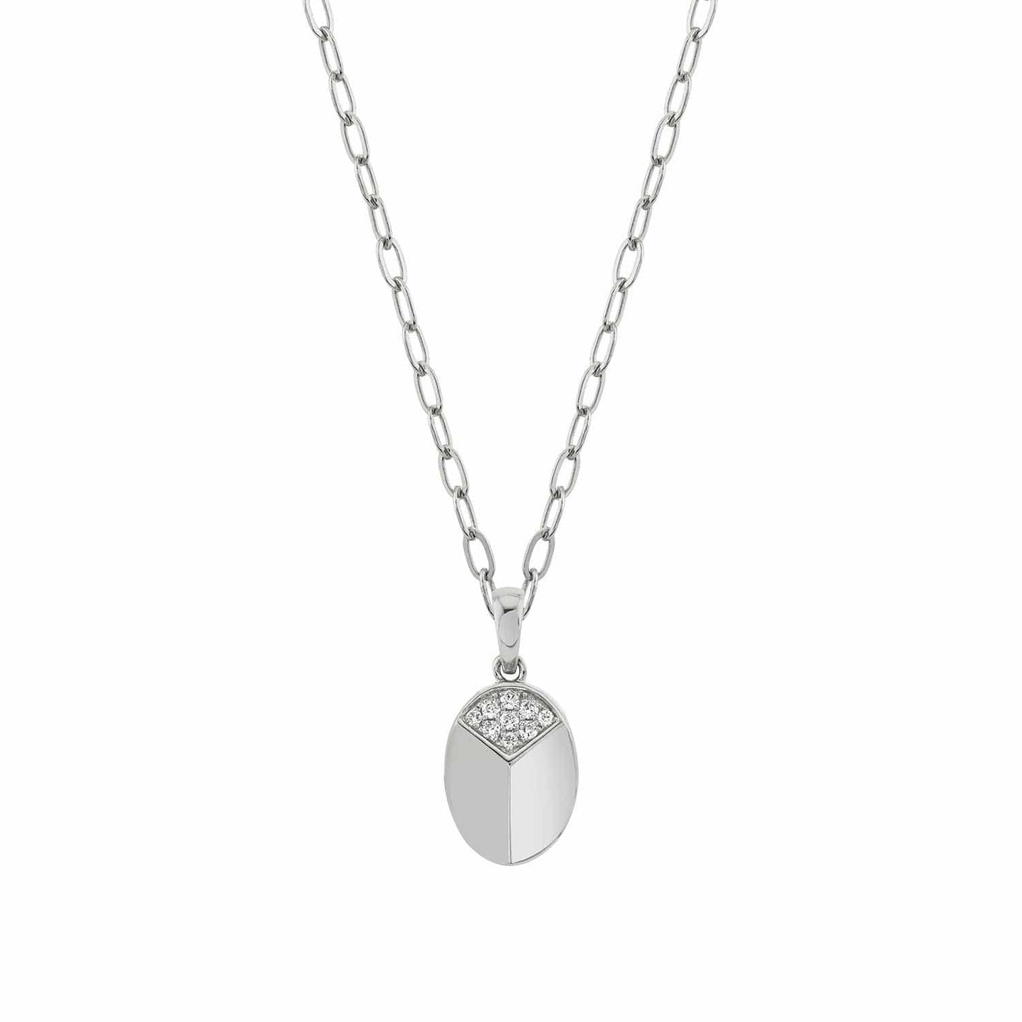 MICHAEL M Carve Pendant with Pavé P453YG