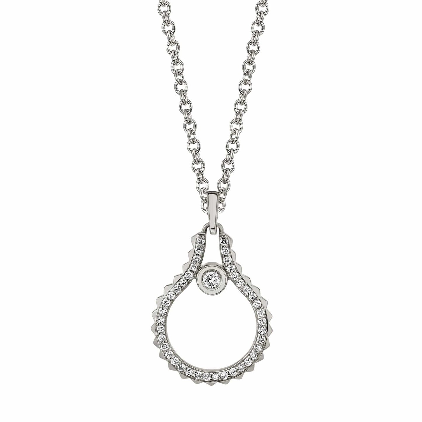 MICHAEL M Pavé Mini Signature MM Tetra Pendant P380YG