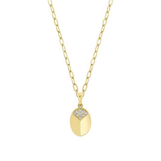 Carve Pendant with Pave