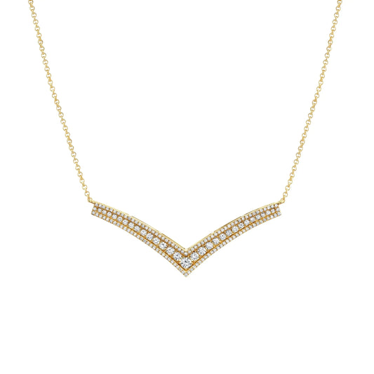 MICHAEL M Europa Chevron Necklace CN399