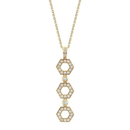 MICHAEL M Pavé Hex Infinity Pendant P506