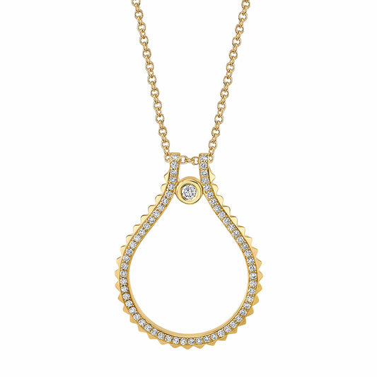 MICHAEL M Pavé Signature MM Tetra Pendant P373YG