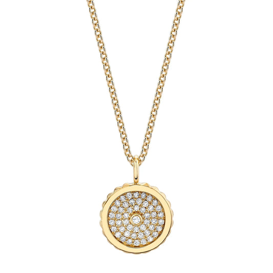 MICHAEL M Tetra Pavé Bezel Medallion P397