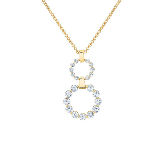 Two Ring Cloud Drop Pendant