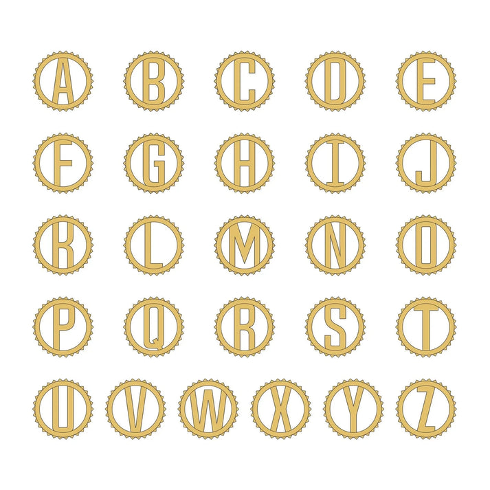 MICHAEL M Mini Tetra Pavé Initial Medallion P365YG