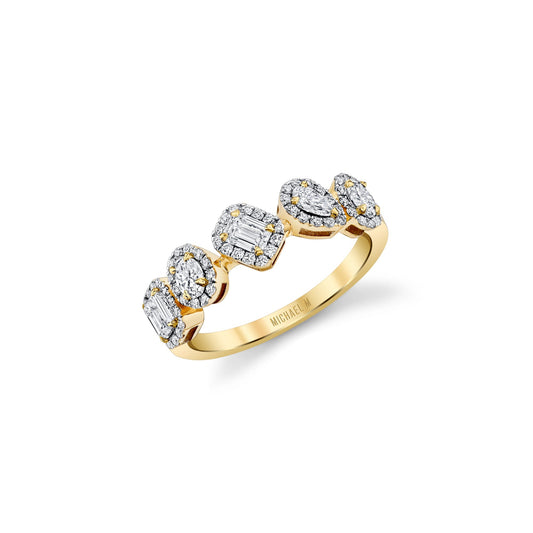 Montage Mixed-Cut Halo Ring