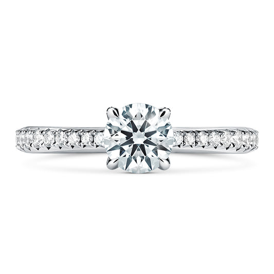 VELA SOLITAIRE RING WITH DIAMOND BAND UU2640