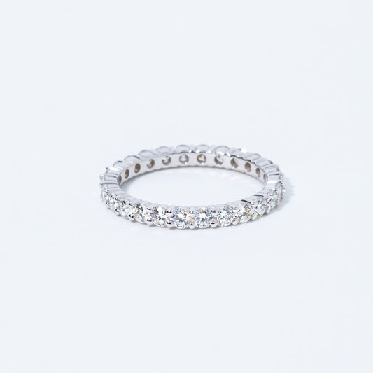 Round Eternity Band White Gold 1ct