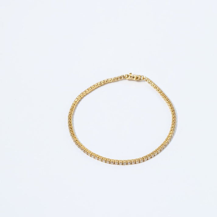Tennis Bracelet Yellow Gold 2.5ct