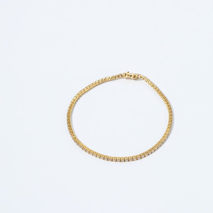 2.5 Carat Tennis Bracelet in Yellow Gold