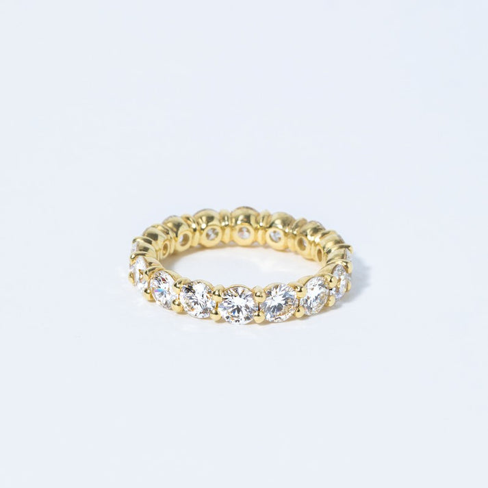 Round Eternity Band Yellow Gold 3ct