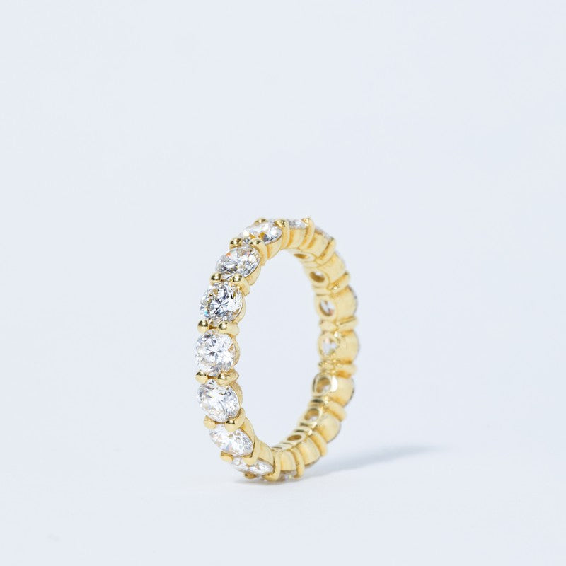 Round Eternity Band Yellow Gold 3ct