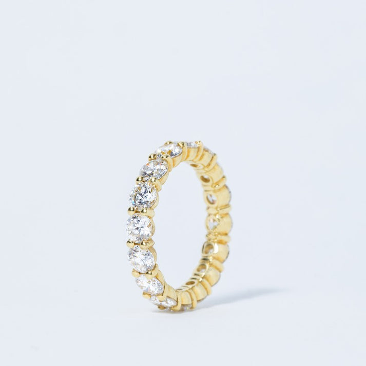 Round Eternity Band Yellow Gold 3ct