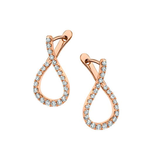 Modern Diamond Twist Earrings