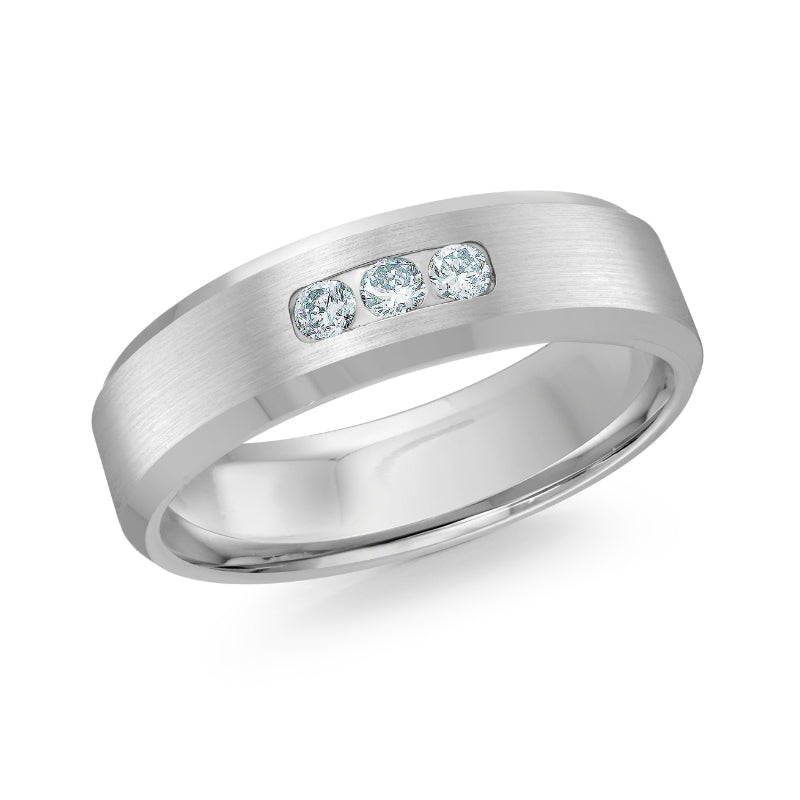 Malo 6mm 18k White Gold Diamond Band
