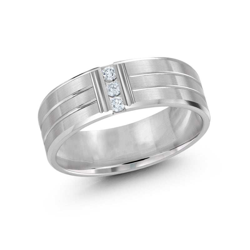 Malo 7mm 14k White Gold Diamond Band