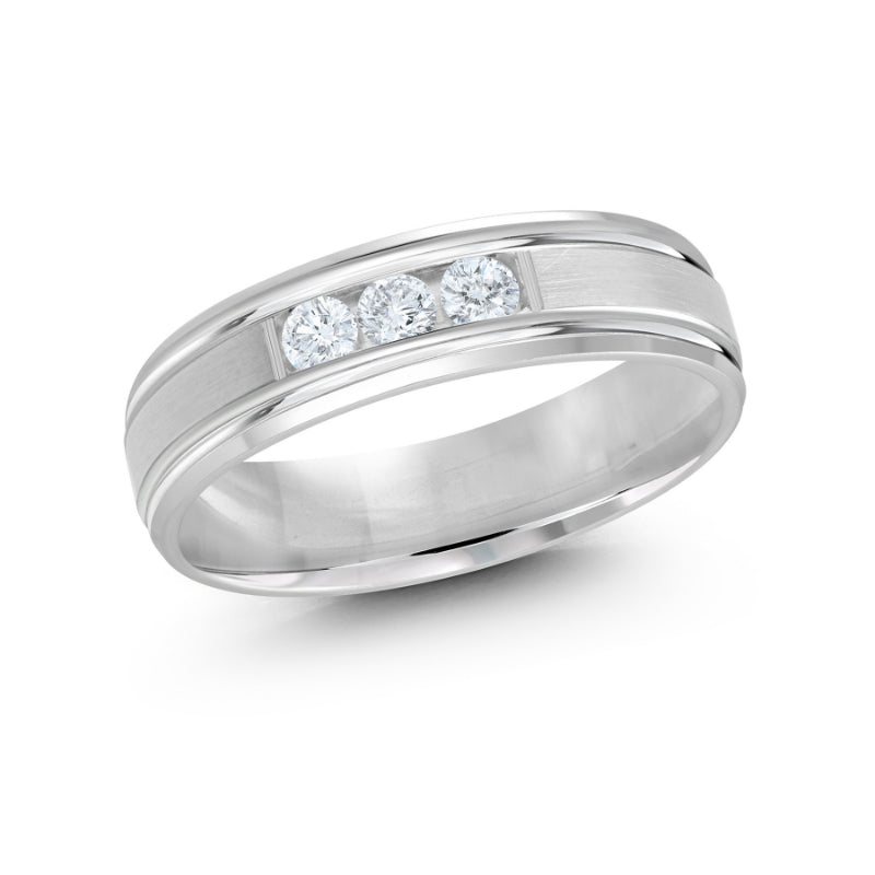Malo 6mm 18k White Gold Diamond Band