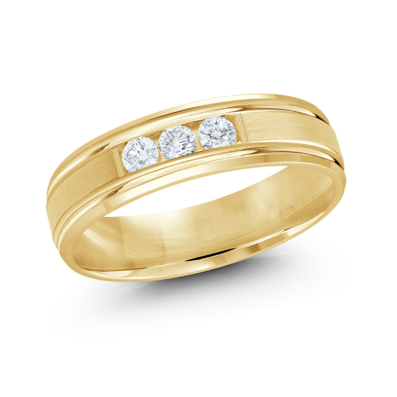 Malo 6mm 18k Yellow Gold Diamond Band