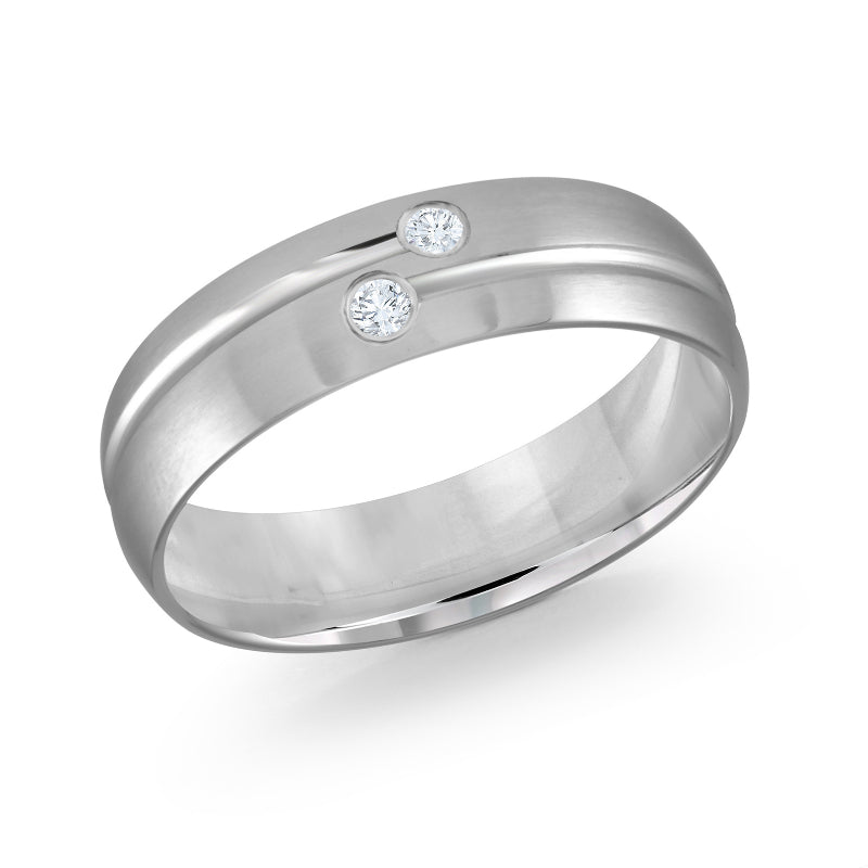 Malo 7mm 18k White Gold Diamond Band
