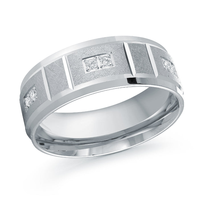 Malo 8mm Platinum Diamond Band