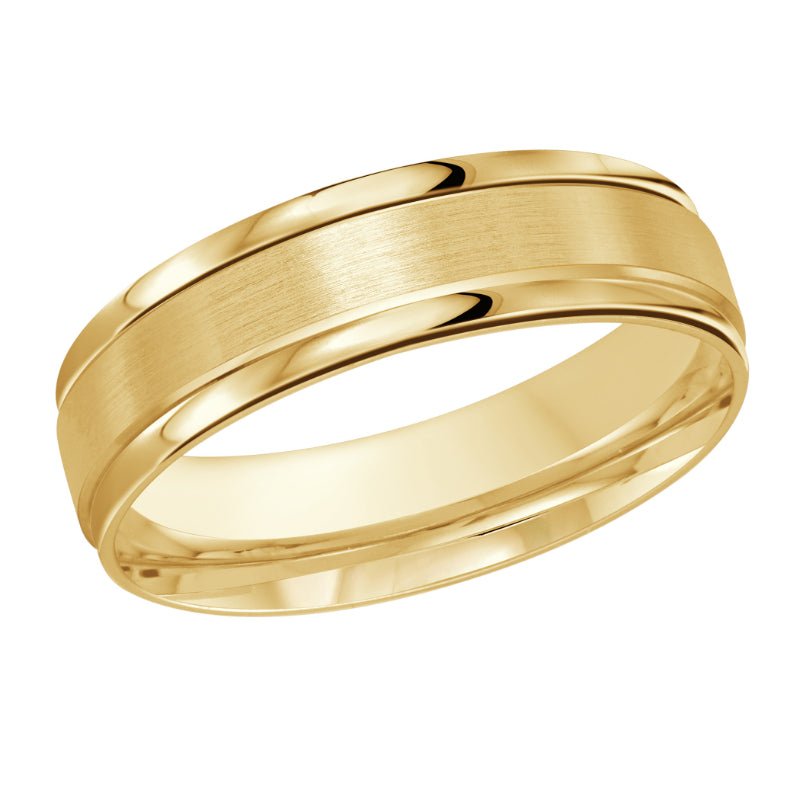 Malo 6mm 18k Yellow Gold Carved Band