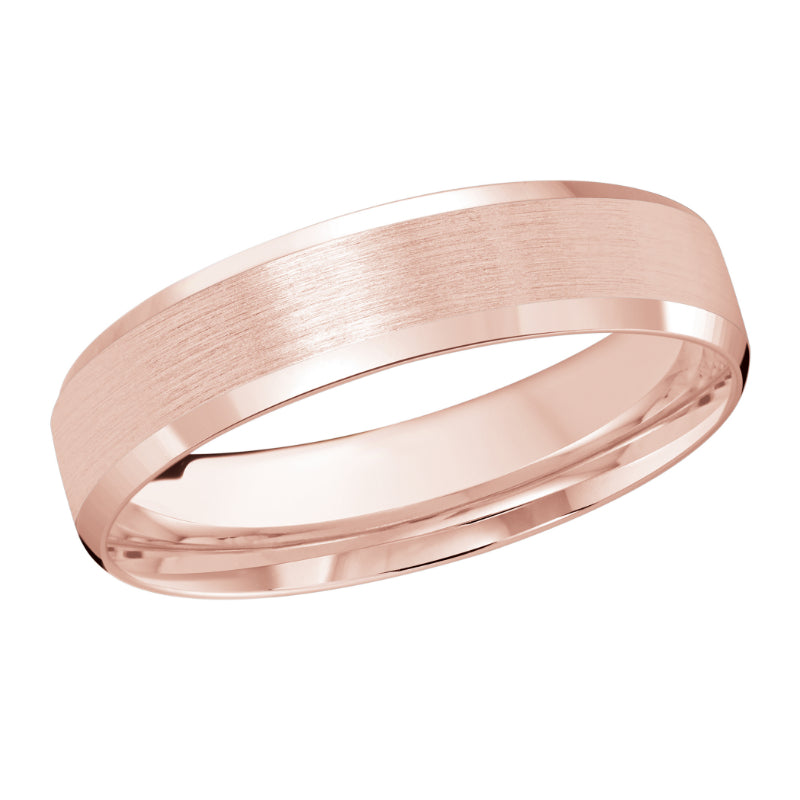 Malo 5mm 18k Pink Gold Carved Band