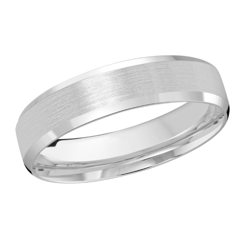 Malo 5mm 18k White Gold Carved Band