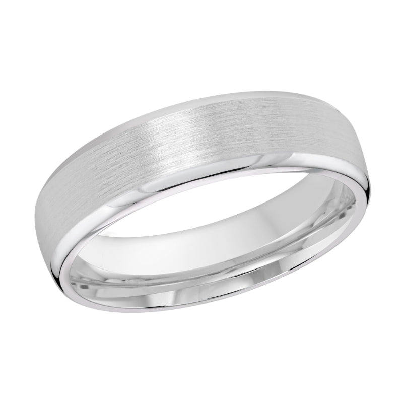 Malo 6mm 14k White Gold Carved Band