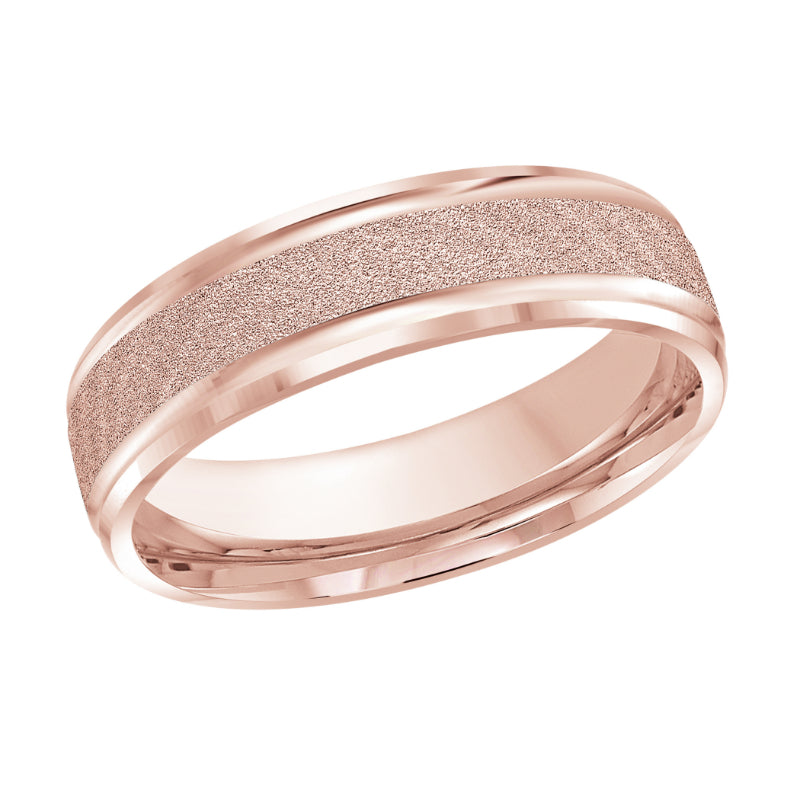 Malo 6mm 14k Pink Gold Carved Band