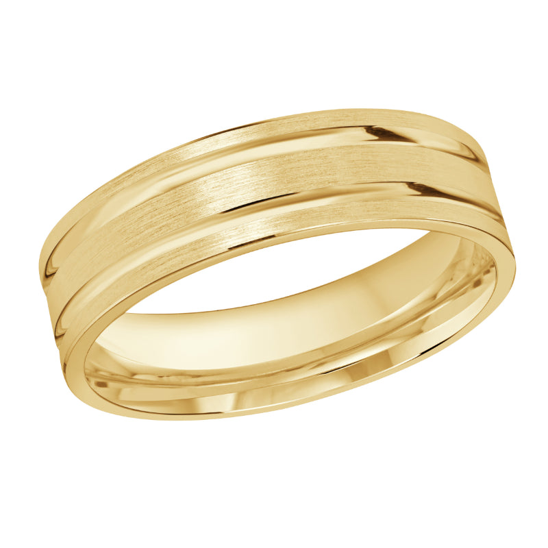 Malo 6mm 18k Yellow Gold Carved Band