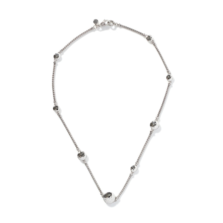 John Hardy Dot Hammered Silver Disc Stations Sautoir Necklace