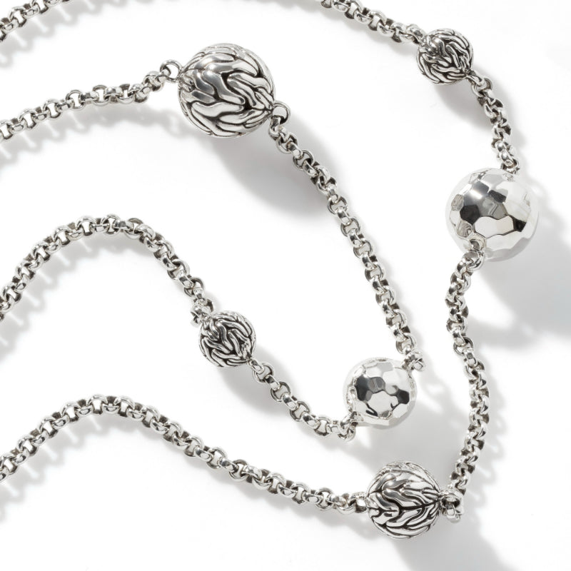 John Hardy Carved Chain Palu Station Necklace