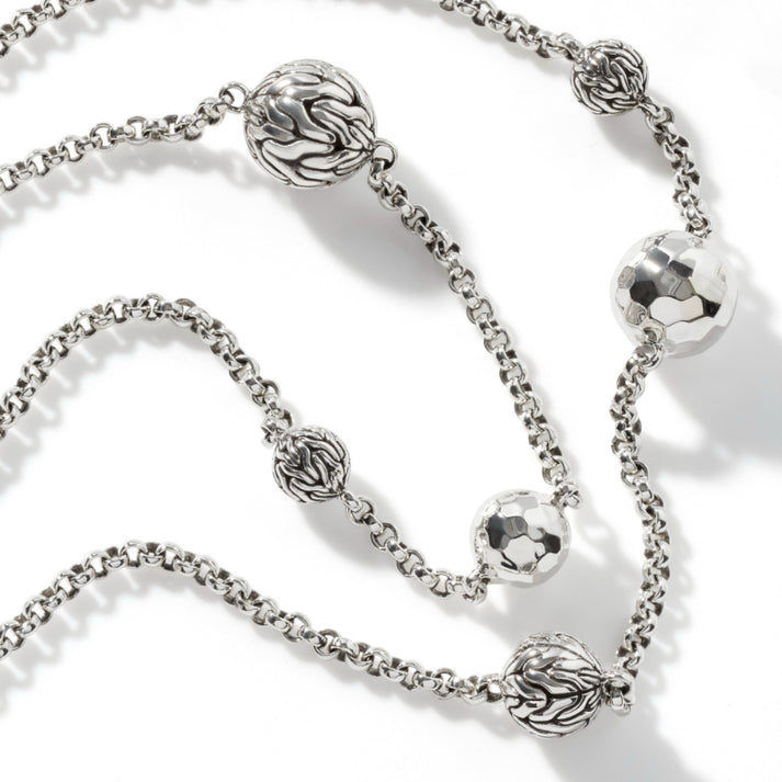 John Hardy Carved Chain Palu Station Necklace