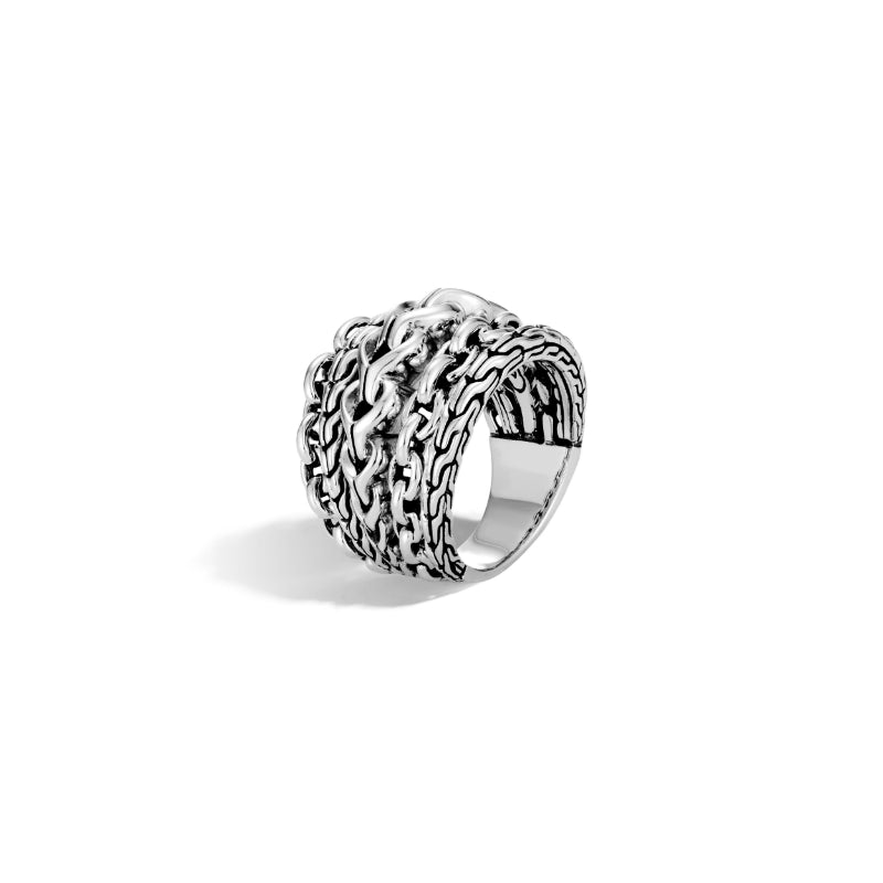 John Hardy Silver Classic Chain Women's Ring