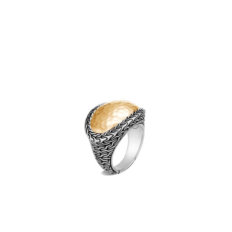 John Hardy Silver & Gold Classic Chain Women's Ring