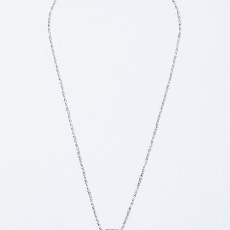 Mini Heart Pendant in White Gold