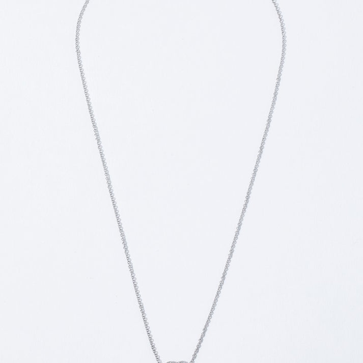 Mini Heart Pendant in White Gold
