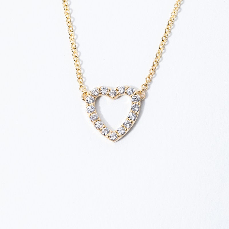 Mini Heart Pendant in Yellow Gold