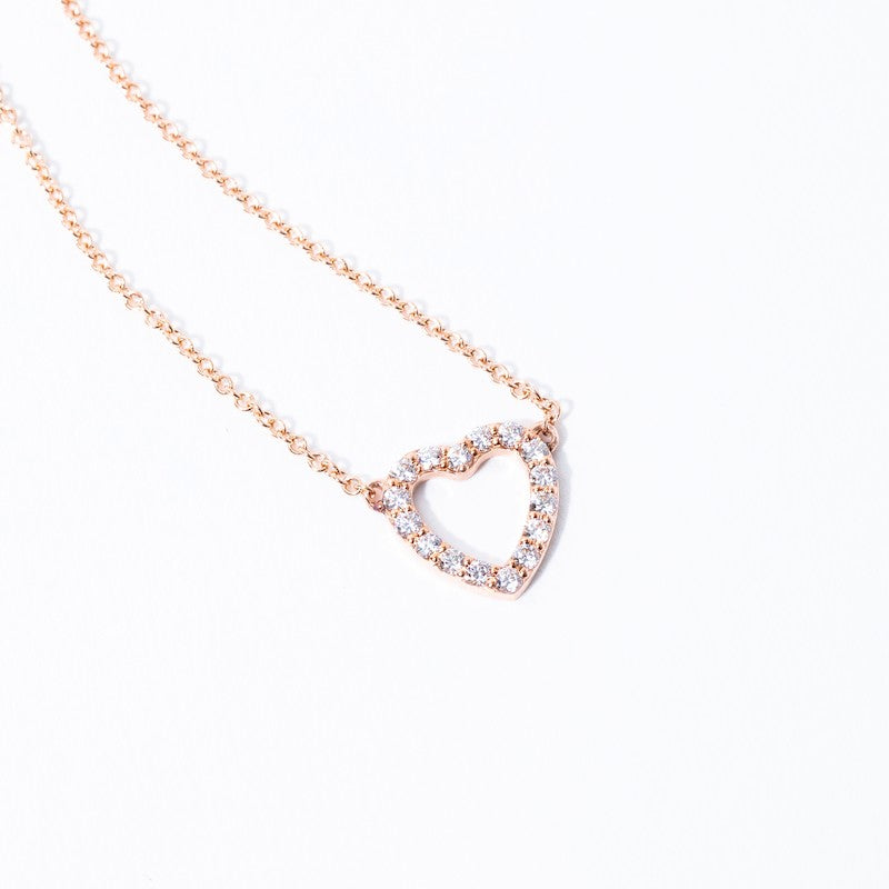 Mini Heart Pendant in Rose Gold