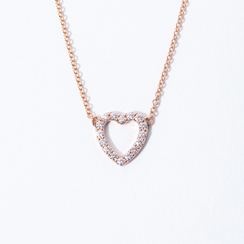 Mini Heart Pendant in Rose Gold