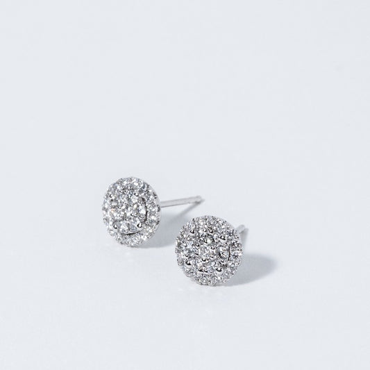 Round Diamond Illusion Studs