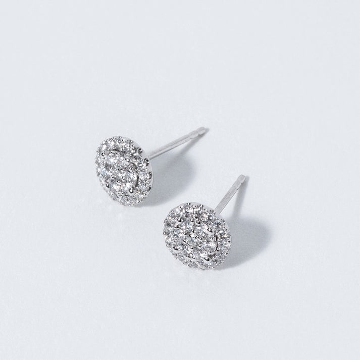 Round Diamond Illusion Studs