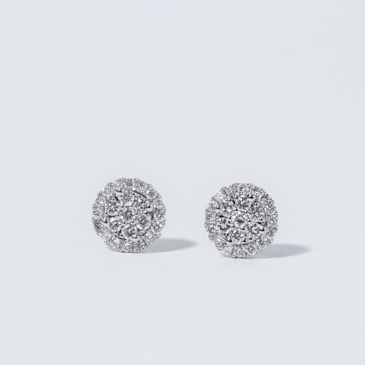 Round Diamond Illusion Studs