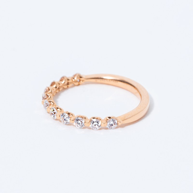 .50ct halfway single prong band in rose