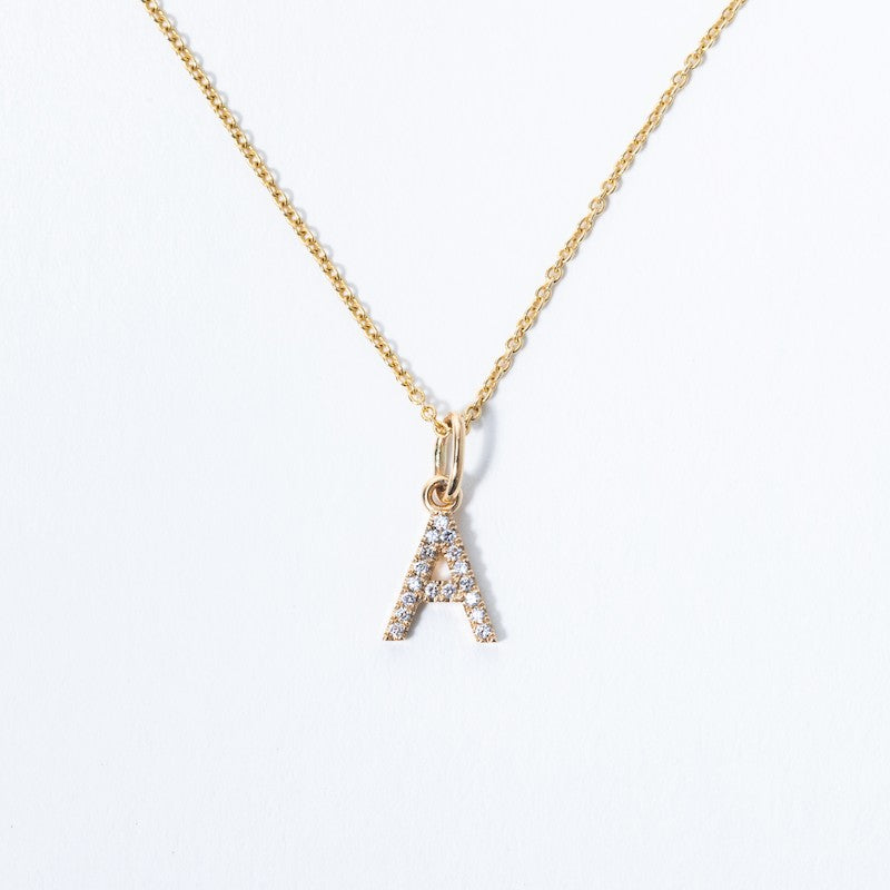 A'' Initial Diamond Charm