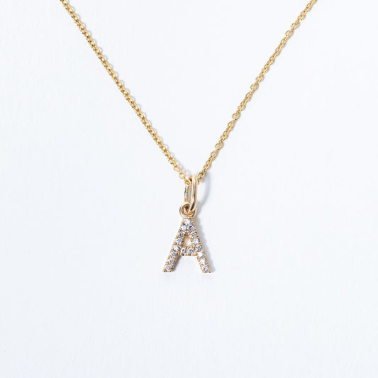 A'' Initial Diamond Charm