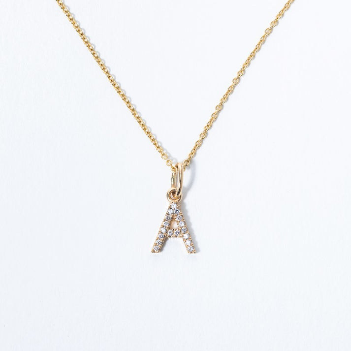 A'' Initial Diamond Charm