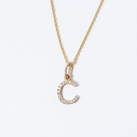 C'' Initial Diamond Charm