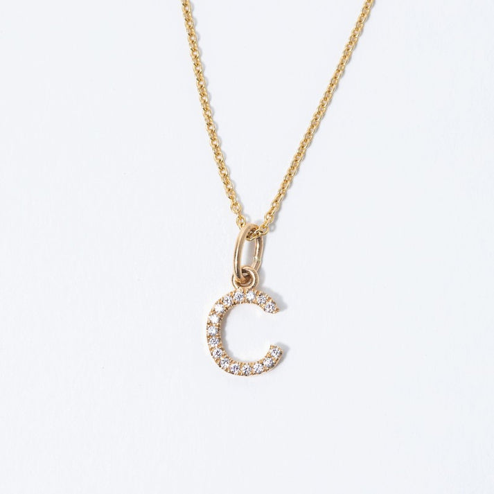 C'' Initial Diamond Charm