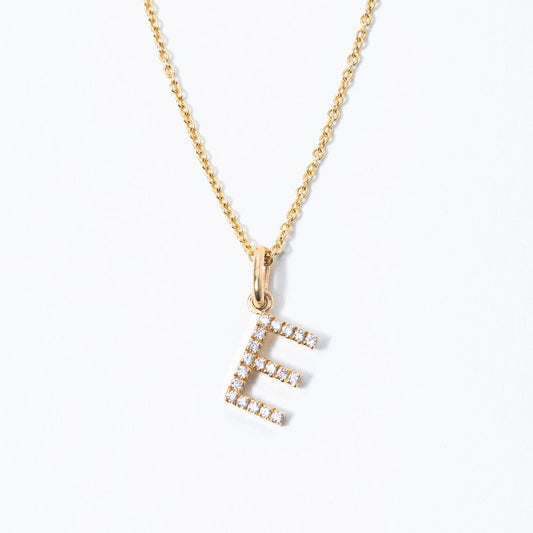 E'' Initial Diamond Charm